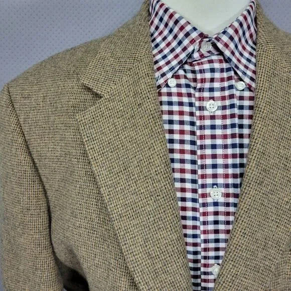 Chereskin Men's Sport Coat Blazer Two Button‎ Brown Camel Hair Size 46R